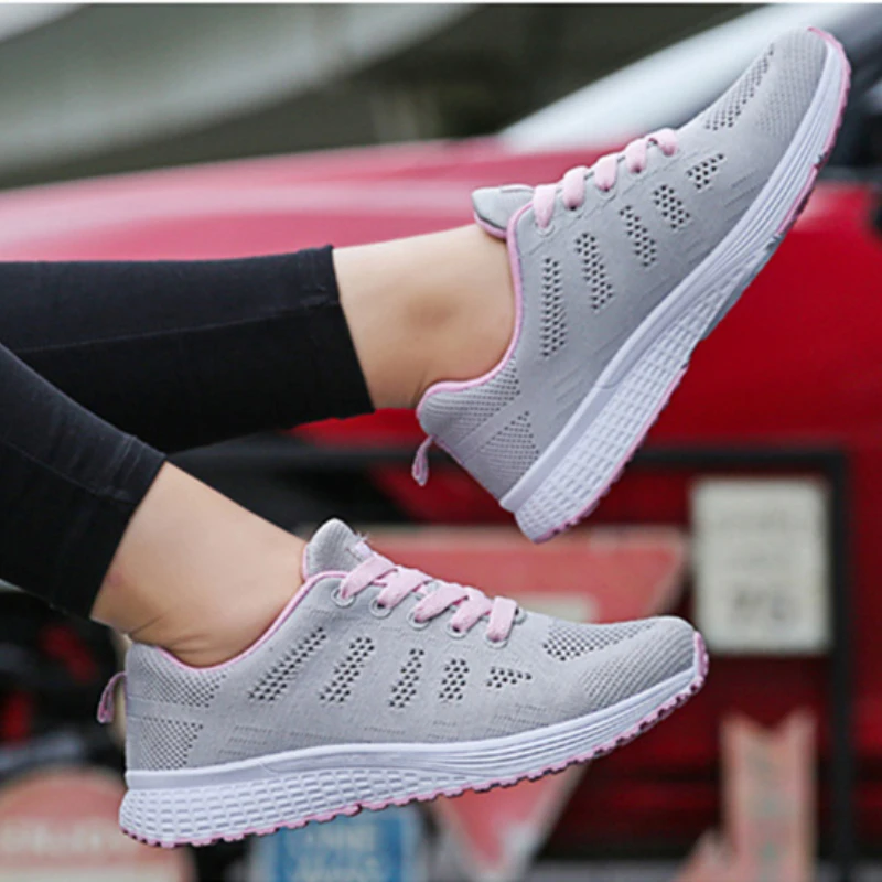 

Кроссовки женские из дышащего сетчатого материала, плоская подошва, для ходьбы, Повседневная модная обувь, 2023