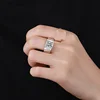Bague de fiançailles en moissanite scintillante 1CT 6,5 mm pour homme, bague de mariage en platine véritable PT950, certifiée, magnifique bijou pour homme