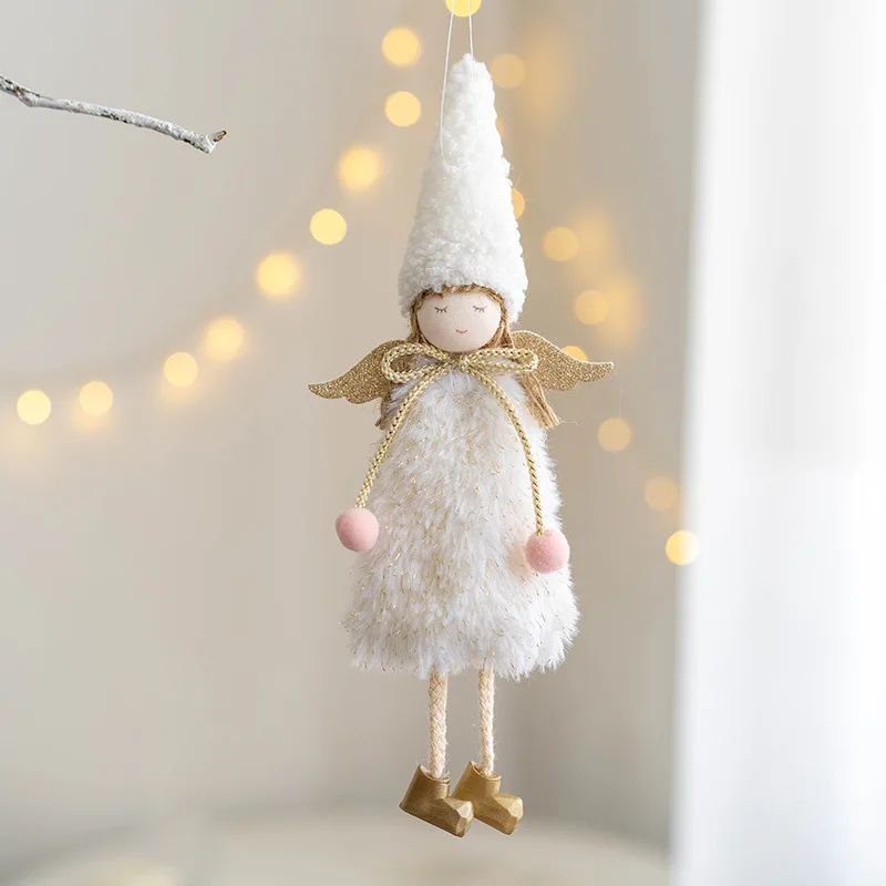 Christmas Plush Angel Girl Santa Claus Dolls Xmas Tree Ornament Natal Noel Navidad Christmas Decorations Home New Year
