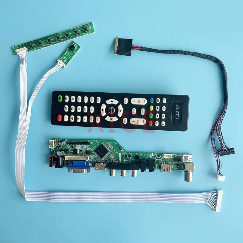 Per Ltn140Kt01-001/301 Monitor Lcd Scheda Controller Controller Laptop Matrix 1600*900 Tv Analogico Usb + Av + Hdmi + Vga Kit 14 "Lvds 40 Pin