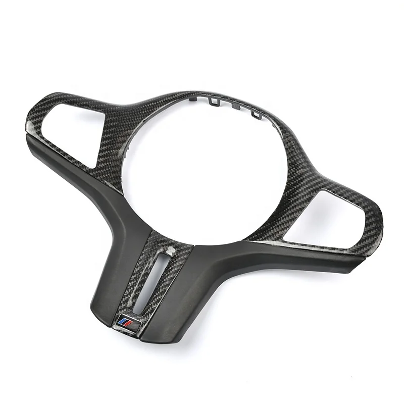 

Carbon Fiber Car Steering Wheel Frame Decoration Cover Trim Fit 4 BM-W 3 5 Series G30 G38 G32 G20 G02 F97 F98 X3M X4M 2020 2021