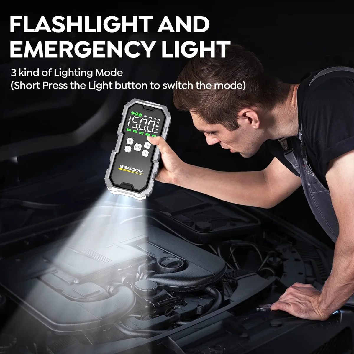 Car Jump Starter Air Pump 150PSI Tyre Compressor 7000A/6000A Starter Device 26800mAh Power bank Cars Battery Starters Starting