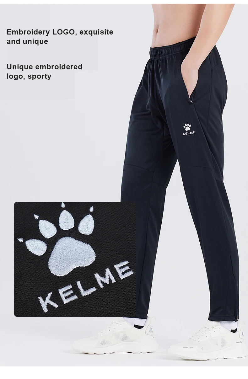 KELME Männer Sport Hosen Jogginghose Kid Winter Padded Hosen Verdicken Jogging Frauen Fitness Outwear Warme Lange Hosen K15Z406 – Detail 7