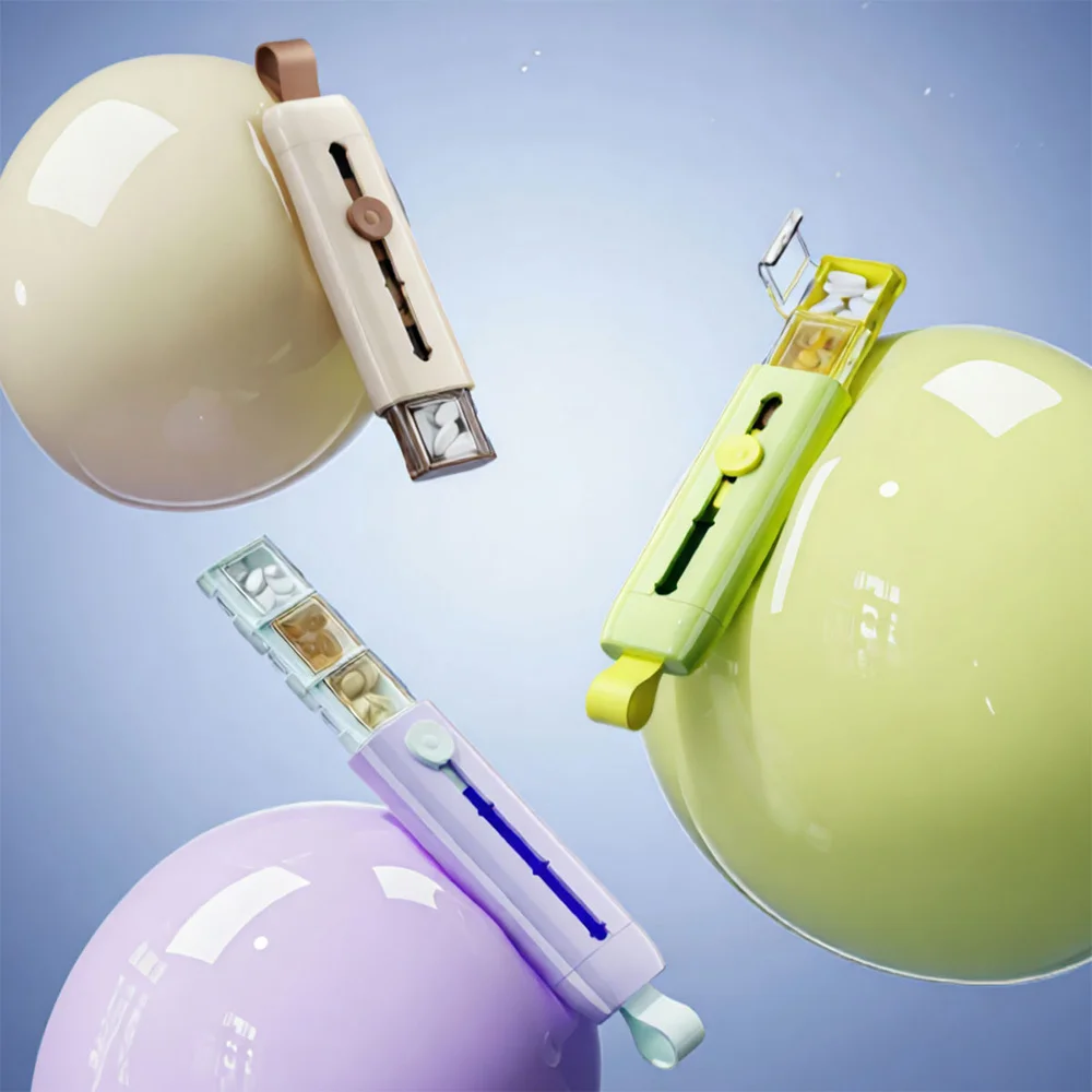 Pill Organizer Portable Pill Case Pill Box Moisture Proof  Travel Pill Organizers Medicine Pill Organizer Secure Pill Box Travel