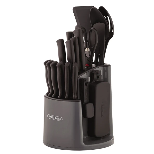 Farberware Classic 30PCS Rotating Cutlery Knife Set with Block