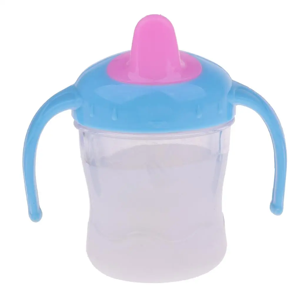 High Quality Doll Toy Milk Bottle Accessories Baby Feeding Feeder Simulation -Blue |