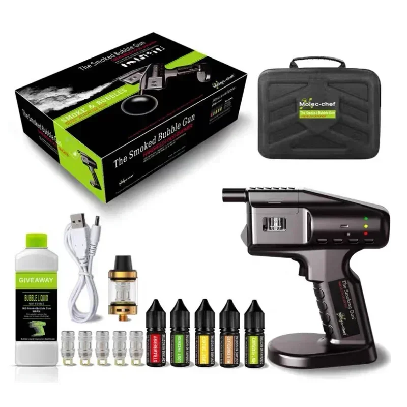 Smoked Bubble Gun,Cold Smoke Generator Tool, USB Powered Kitchen Food Smoker, No Open Flame Required, for Meat, Drinks, Cocktail