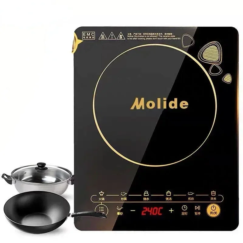 Induction Cooktop Household Multi-Functional Integrated Power Saving Energy Saving High-Power Stir-Fry Set Battery Oven Midea small mini household energy saving round hot pot battery oven official authentic products flagship store electrothermal furnace