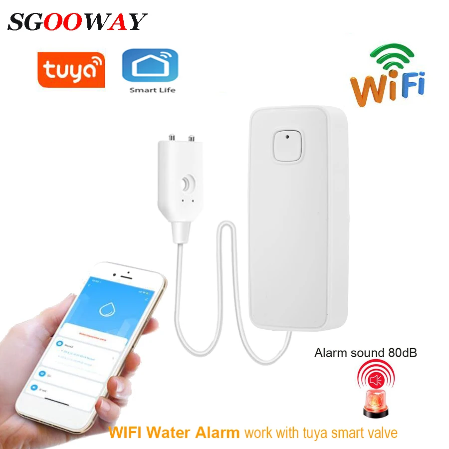 keypad for security system Tuya Smart WiFi Water Valve Gas Valve Bluetooth Compatible with Alexa Google Home Shut Off Controller panic button alarm system Alarms & Sensors