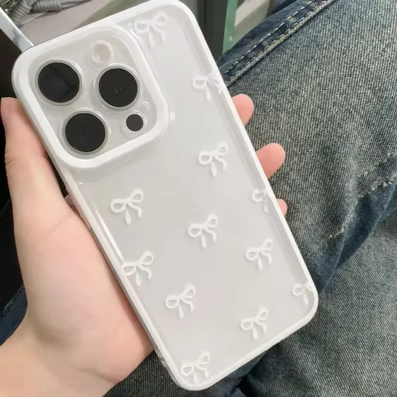 Für iPhone 18 Pro Hülle Bonbonfarben Schleifenknoten Klare Hülle Für iPhone 17 16 14 13 12 11 Pro Max 16E 17E 7 8 Plus X XS XR TPU-Cover – Detail 9