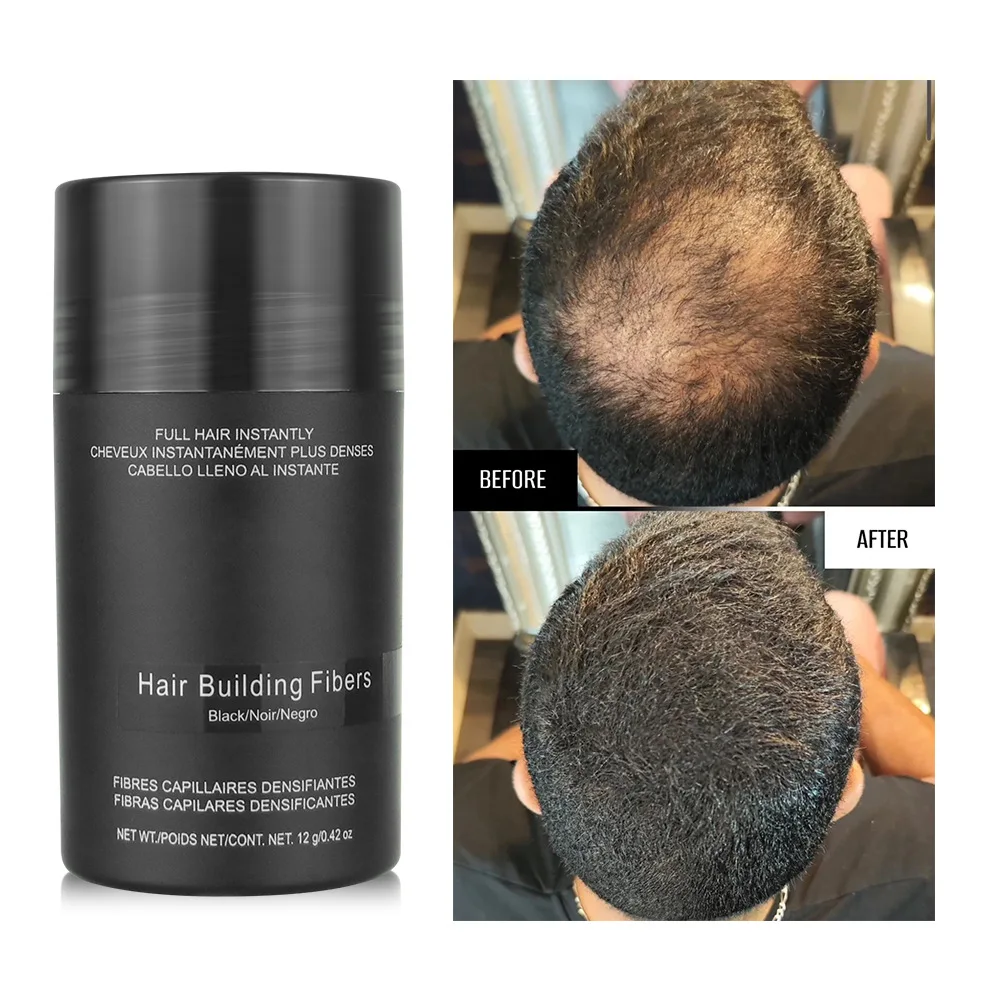9 Colors toppik Hair Fibers Keratin, 12g，grams of filled thin or sparse hair, instant dense, plump hair, men and women