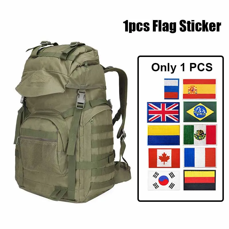 

Outdoor Tactical Backpack Camouflage 50L Large Capacity Sports Bag Upgrade Waterproof Climbing Mountaineering Hiking Bag