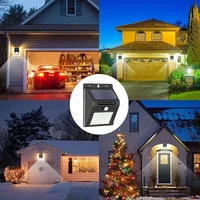 Applique murale solaire 20LED avec capteur de mouvement PIR, lumière extérieure étanche IP65, marche/arrêt automatique pour clôture de jardin, cour, porche, chemin 5