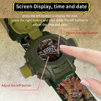 Children Watches Dinosaur 24 Projection Patterns Toys for Boy T-rex Projection Cartoon Watch Clock Kids Christmas Gift 2