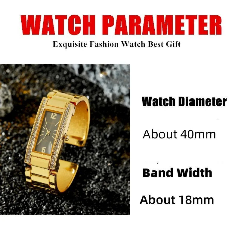 Women Watches CANSNOW Luxury Squre Dial Original Design Ladies Rhinestone Quartz Bracelet Watch Elegant Female Clock