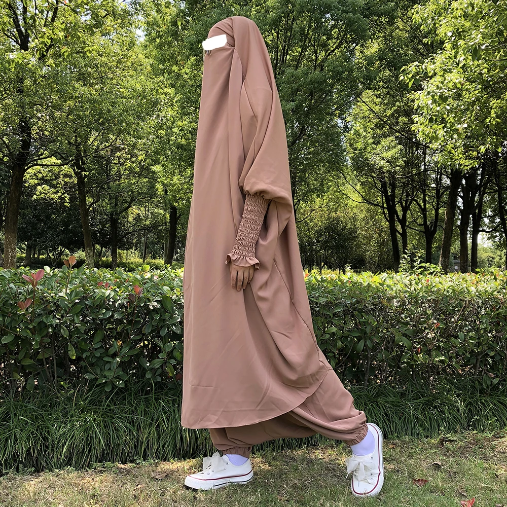 Two Piece Jilbab Pants With Niqab Strings High Quality Nida Plus Size  Prayer Abaya Wholesale Muslim Women Islamic Clothing - Women's Prayer  Garment - AliExpress