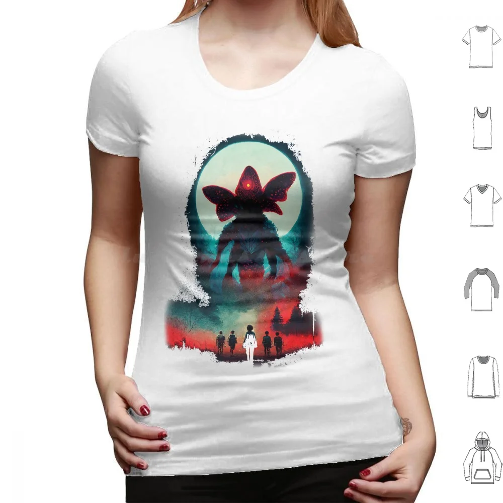 thumbnail image 1 of (Demogorgon) Camiseta 6xl Algodón Cool Tee Things Stranger Will Byers Mike Eleven Lucas Dustin 80s Hawkins Netflix 1980s 11, 1 of 5