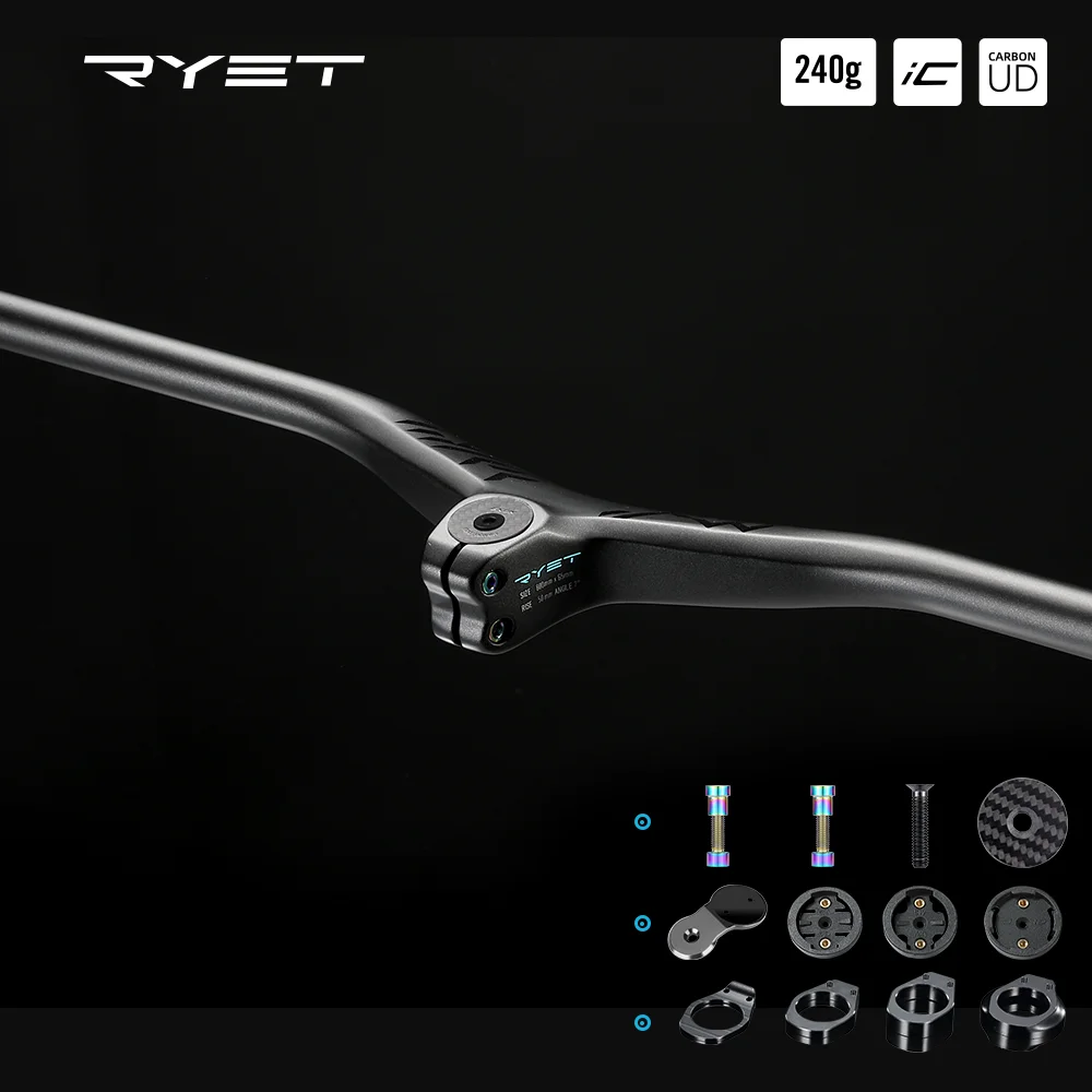 RYETBikeIntegratedHandlebarXCHandlebarOnePieceShapedMTBFlat