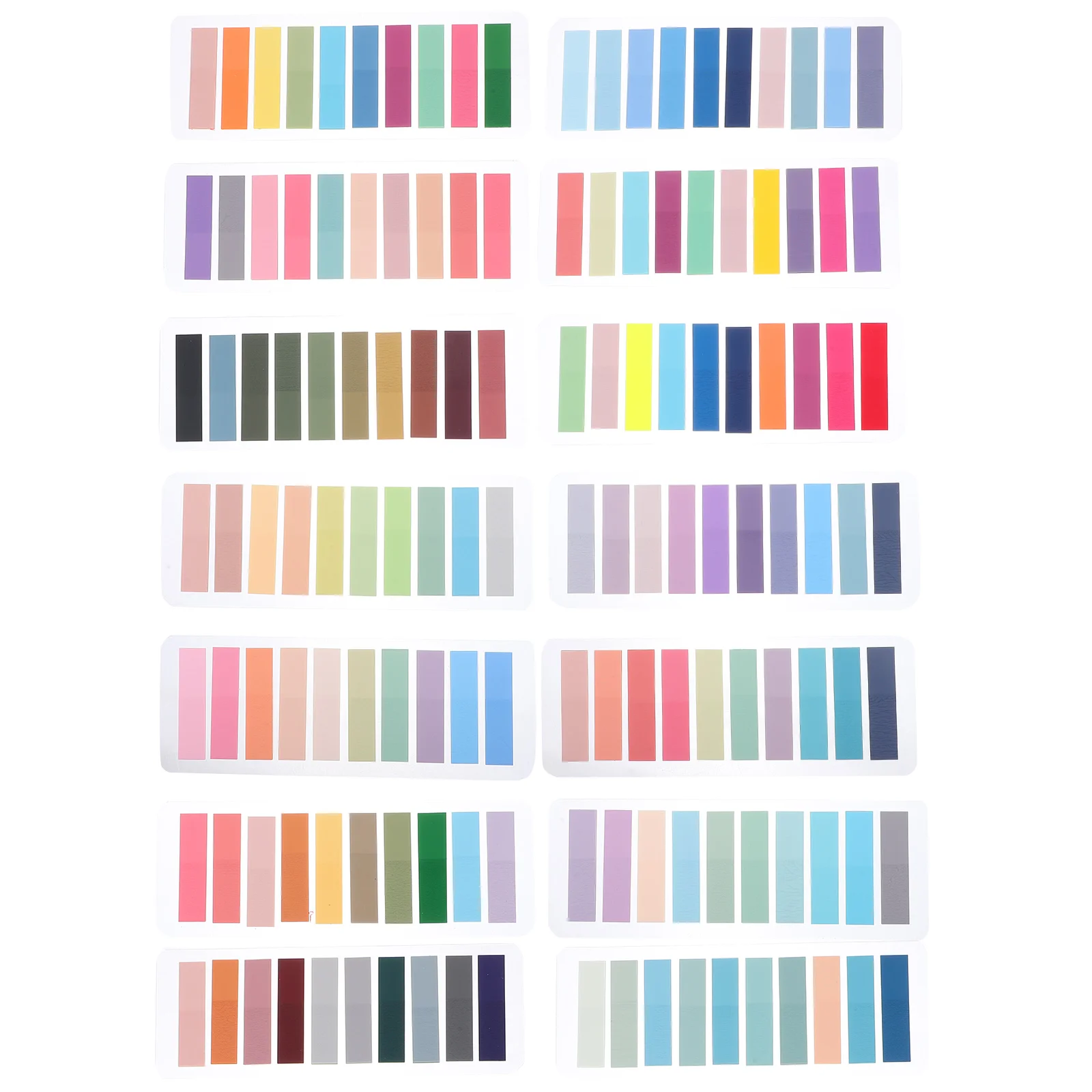 

14 Sheets Paper Morandi Index Post Student Stickers Adhesive Reading Markers The Pet Highlight