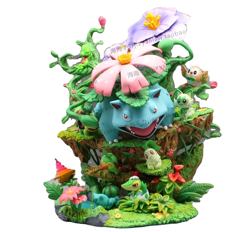 Pokemon Grass Venusaur Action Figure, Figura Anime, Jogo