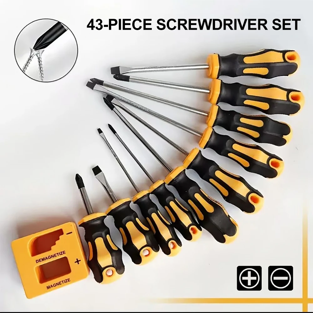 43 in 1 Universal Screwdriver Set with Magnetic Bits, Professional Repair Tool Kit With Box for Electronics Furniture Home DIY: 3 - 5 Days Free Delivery Only UK