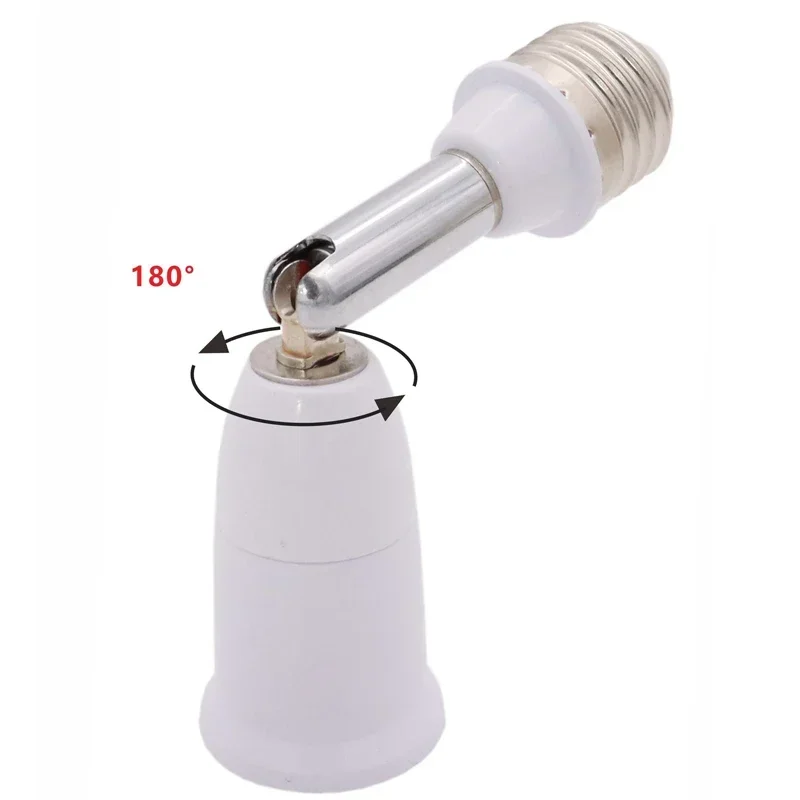 1pc E27 to E27, B22 to E27 Extender Screw E26 Bulb Holder Adapter Rotatable Bendable CFL LED Light Socket Converter