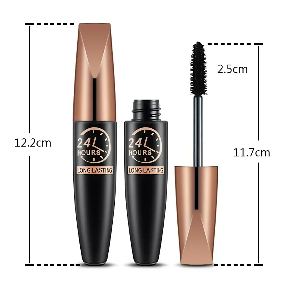 Curled Thick Silk Mascara Eyelash Lengthening Waterproof Long-wearing Black Eyelash Extension Eye Beauty Makeup Women Cosmetics