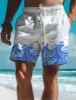 Waves Men's 3D Printed Board Shorts Swim Trunks Elastic Waist Drawstring Summer  New Hawaiian Beach Style Letter Design 1