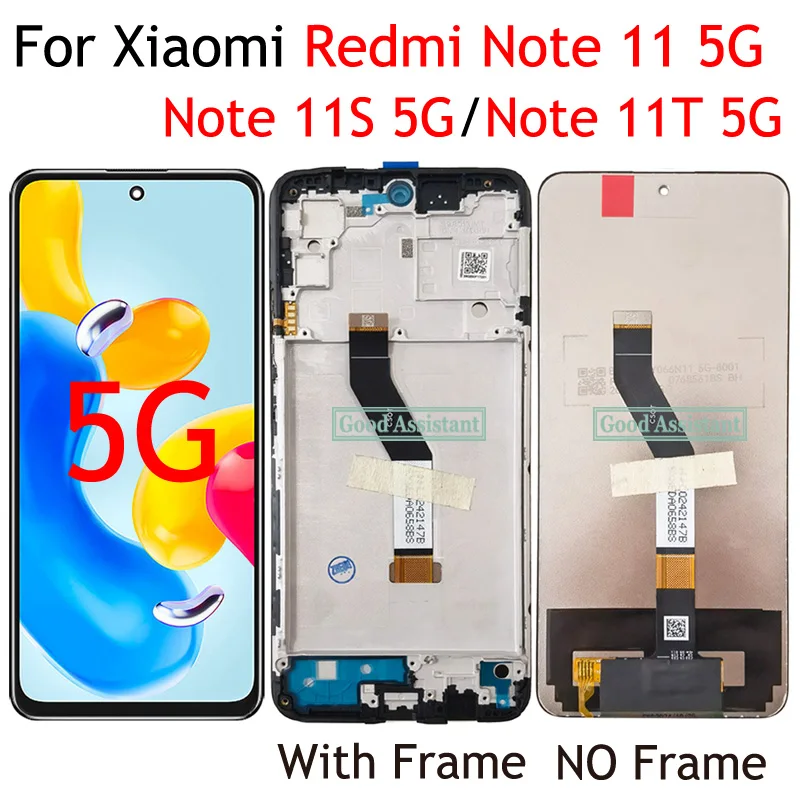 6.6 Inch Black For Xiaomi Redmi Note 11 5G Note 11S 5G Note 11T 5G