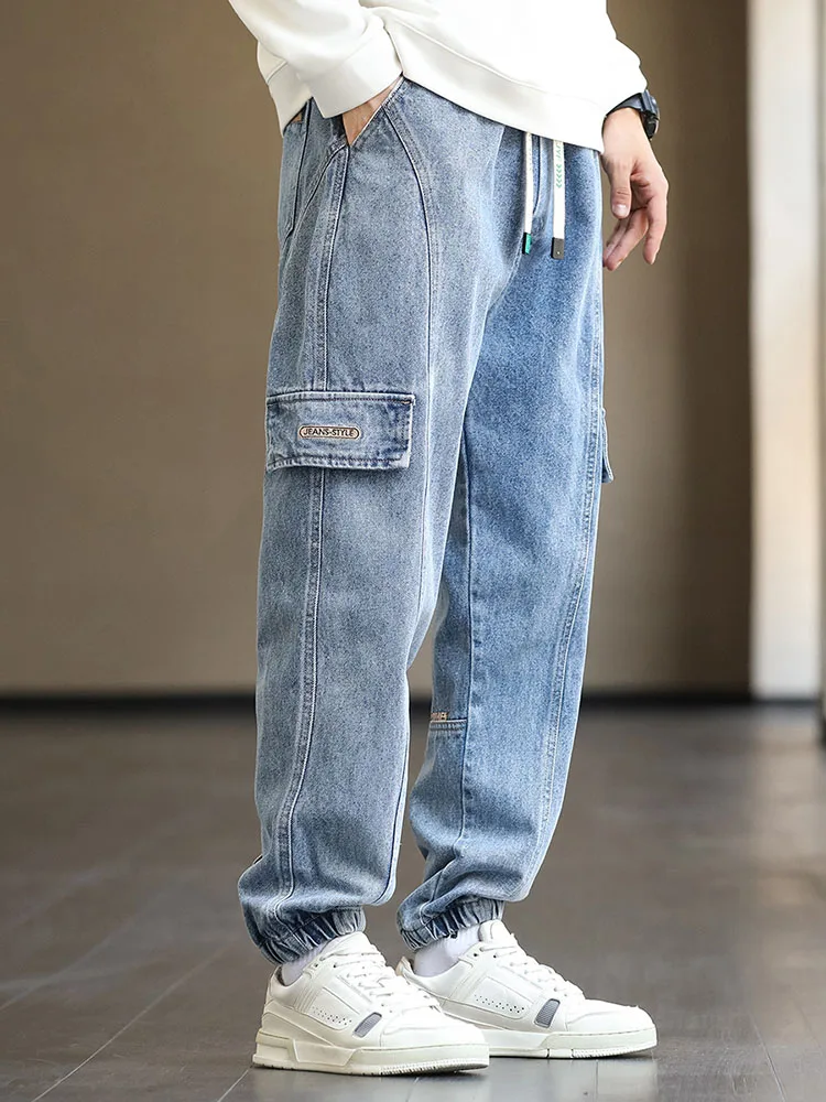 Jeans Men Men's Baggy Jeans Plus Size 30-46 Multi Pockets Skateboard Cargo  Jeans For Men Tactical Denim Joggers jeans - Price history & Review, AliExpress Seller - VXOFashion Store