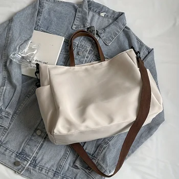 حقيبة يد واسعة من النايلون للنساء حقيبة كتف أنيقة عبر الجسم، مثالية للنزهات غير الرسمية والسفر والأعمال التجارية والتسوق اللياقة البدنية 4