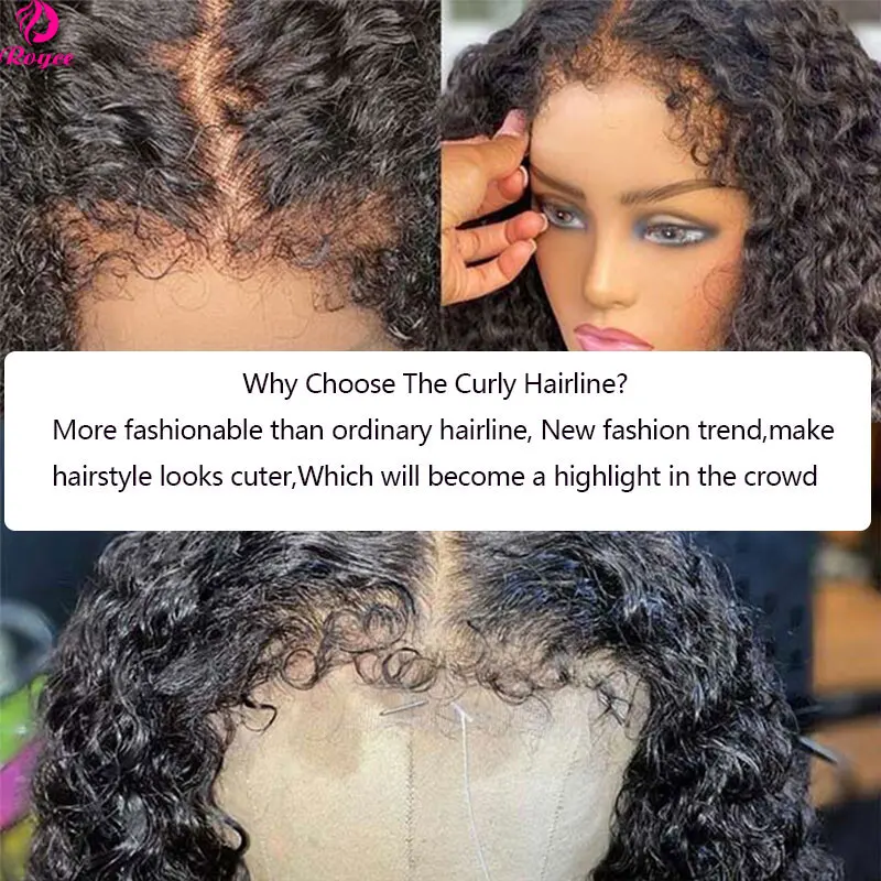 180 Density 30 Inch Human Hair 360 Kinky Curly 4C Edges Lace Front Wig Pre plucked Human Hair Wigs For Women Remy Wigs