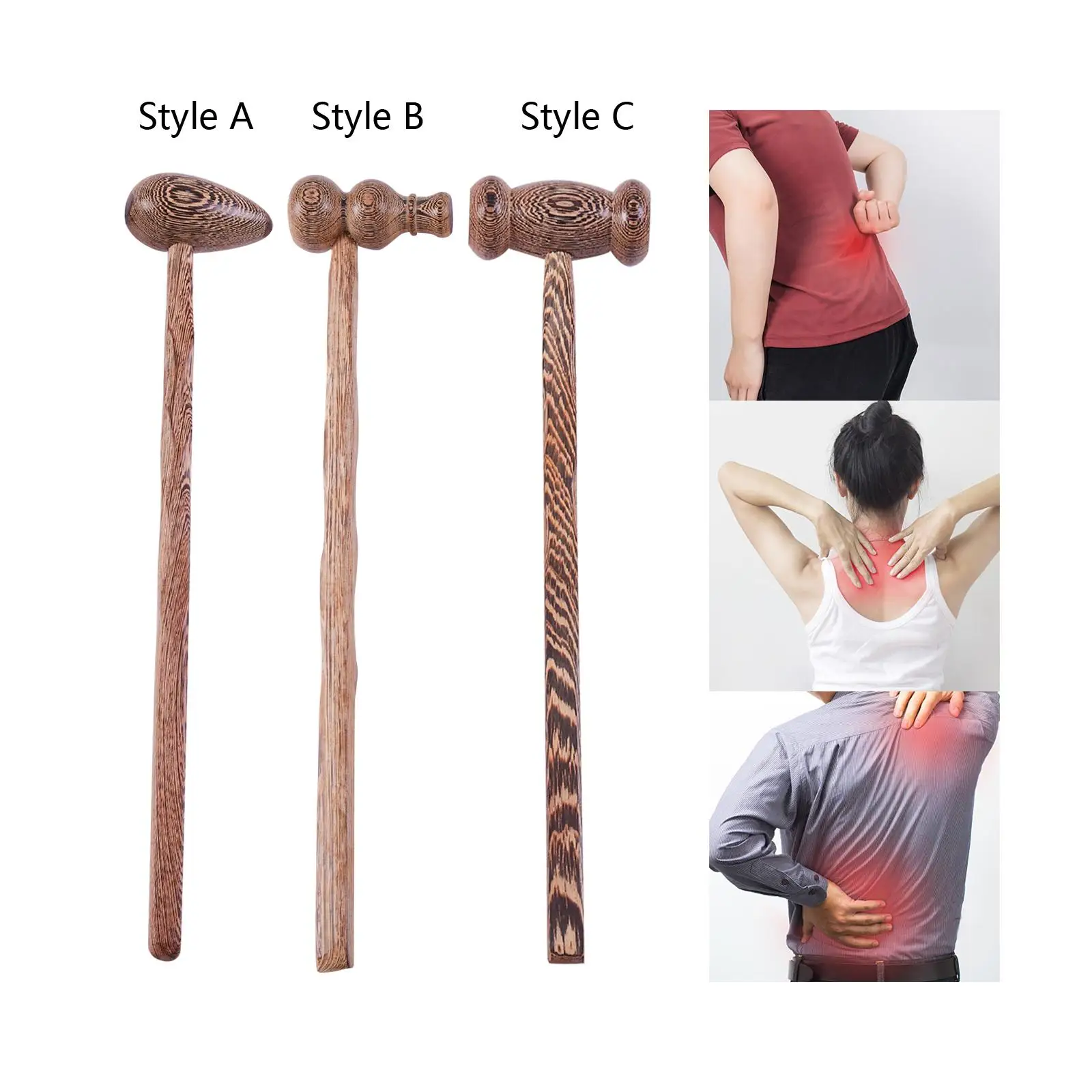 wooden back Massager Hammer Tapping Relaxing Percussion Durable for Neck Waist