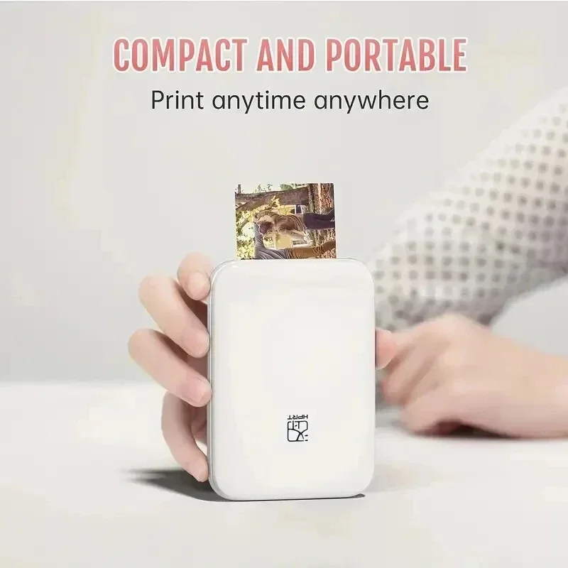 GlowMartHPRT MT53 Mini Pocket 3 Inch Mini Bluetooth Wireless Photo Printer Portable Color Photo Printer Usb Printers &