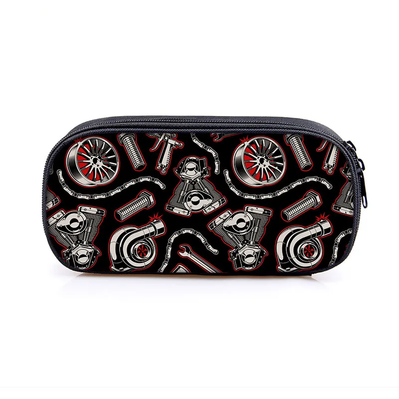 Japan JDM Modified Cultural Cosmetic Case Pencil Bag Racing Car Stationary Bags Engine Pencil Box School Cases Supplies 3