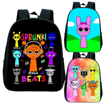 Sprunki Zaino per bambini asilo Incredibox Bambino Ragazzi Ragazze Zaino per cartoni animati Mochila Infantil Mini zaini per bambini