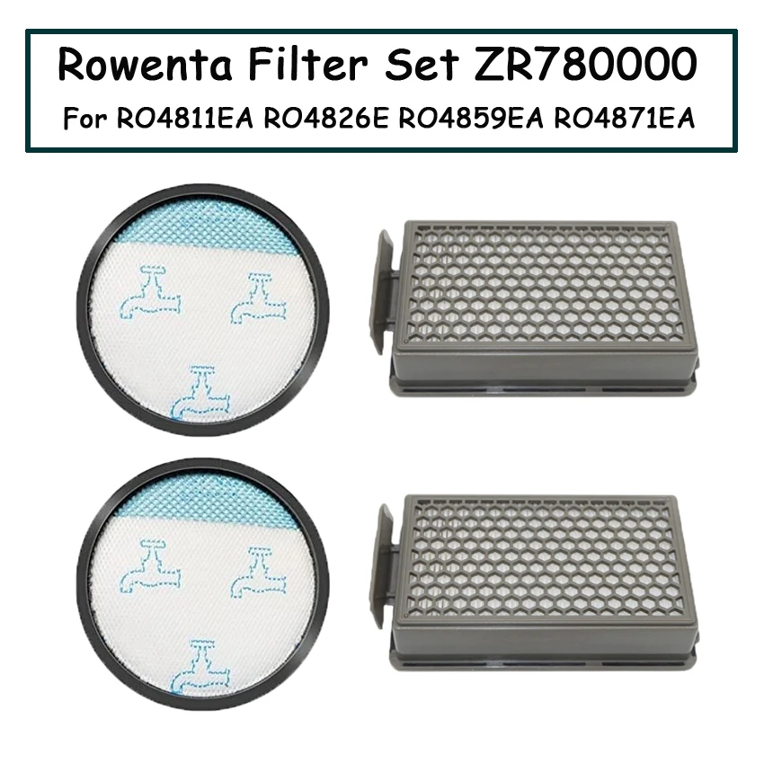 Kit Filtre Par 2 ZR780000 Pour Aspirateur ROWENTA , COMPACT POWER