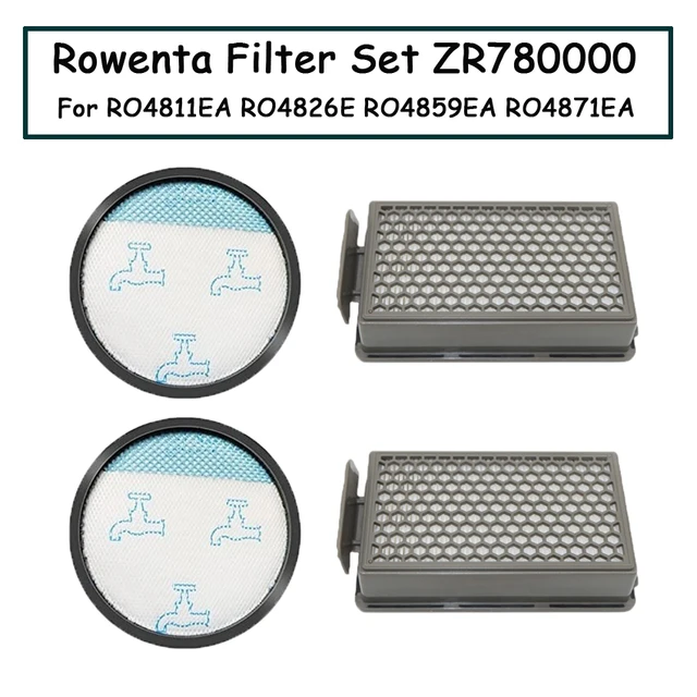 HEPA Vacuum Cleaner Filter Set ZR78000 for Rowenta Compact Power XXL  RO4825EA RO4871EA RO4855EA RO4881EA Replacement