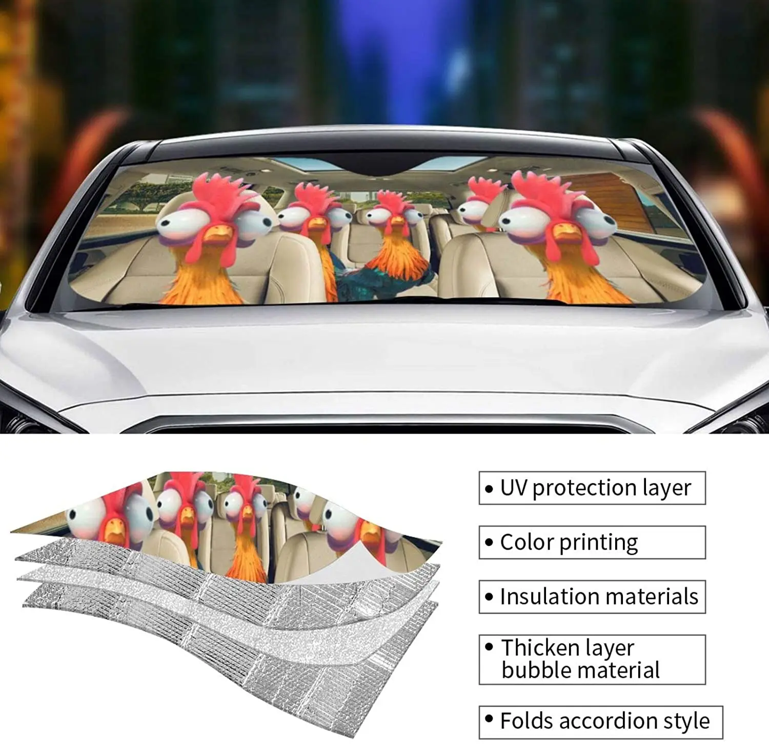 Biyejit Funny Driving Dog Print Car Windshield Sun Shade Universal Fit Car  Sunshade - Keep Your Vehicle Cool. UV Sun and Heat Re - AliExpress