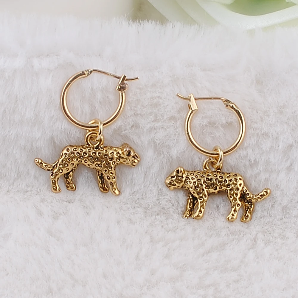 Orecchini A Cerchio Vintage Leopardati Grandi: Pendenti Geometrici In Stile Boho Per Donna - 2