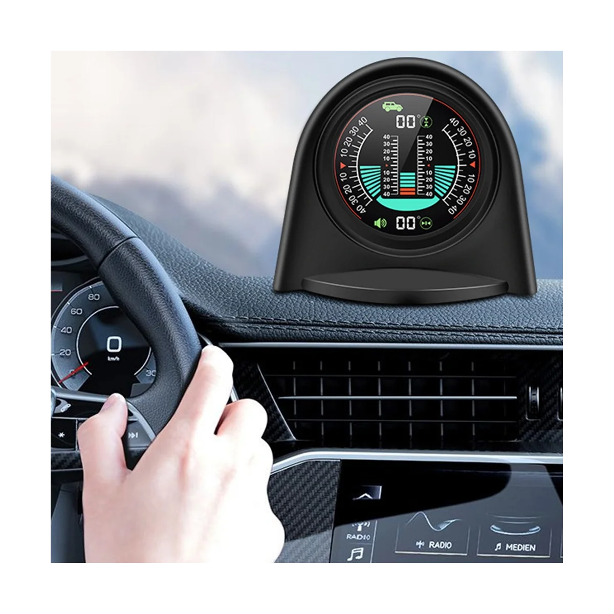 

X94 Car HUD Digital Inclinometer Clinometer 4X4GPS Off-Road Auto Pitch Roll Angle Smart Head Up Display Slope Meter