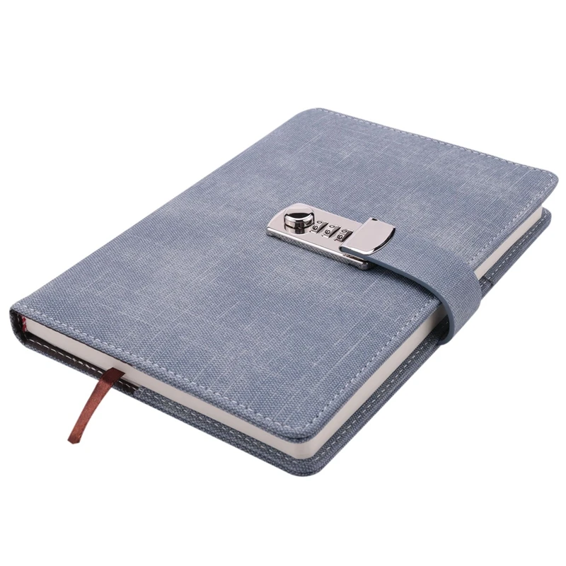 

Password Notebook Paper Lockable Portable Book PU Diary Lock Traveler Journal Weekly Planner School Stationery