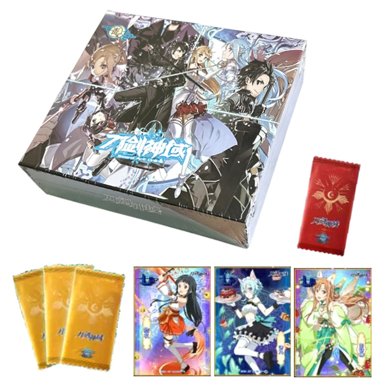 

Anime SAO Sword Art Online Kirigaya Kazuto Yuuki Asuna SJP Rare Collection Cards Child Kids Birthday Gift Game Cards Table Toys