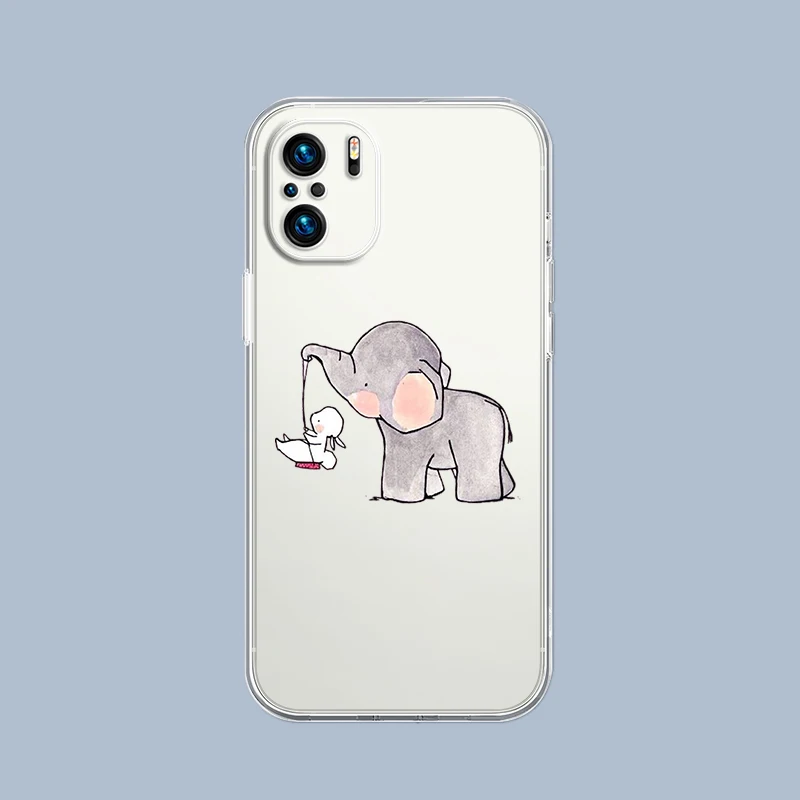 Cartoon Couple Style Soft TPU Clear Phone Case Gift Cover
