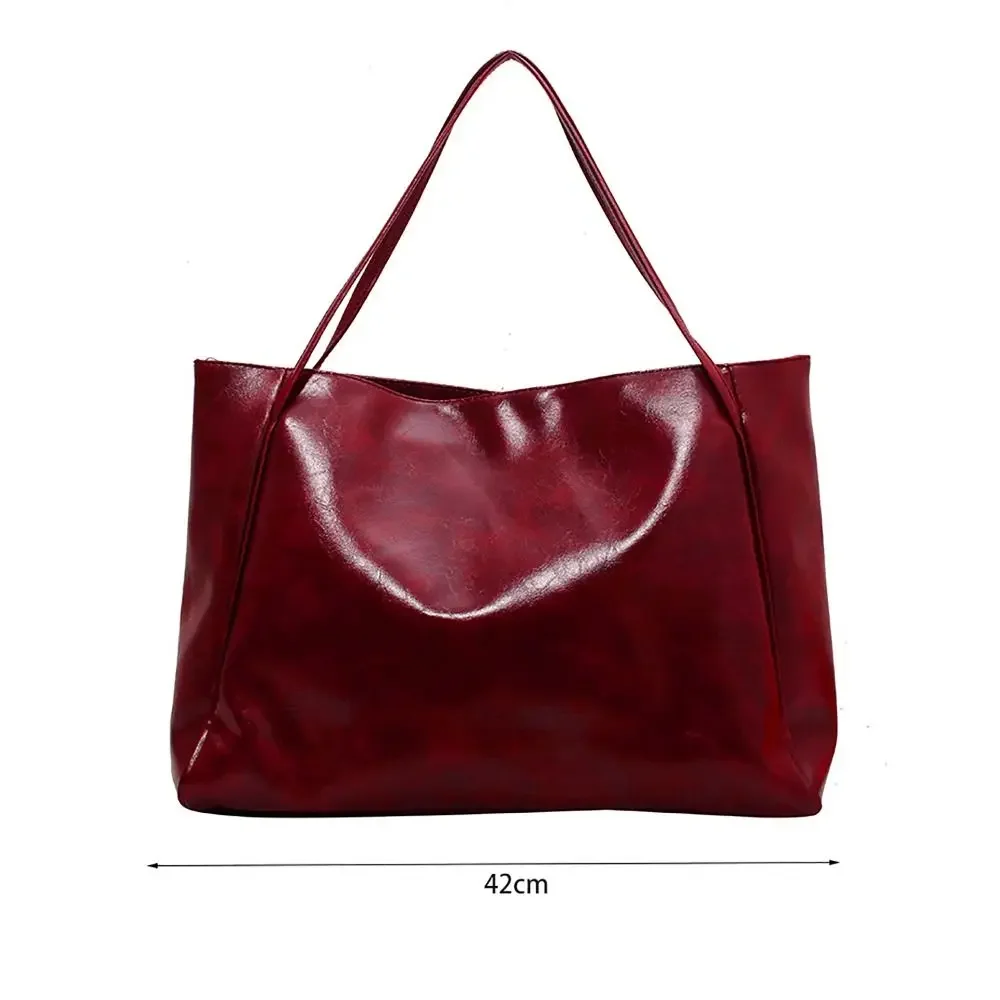Stylish PU Tote Bag for Women - Large Capacity Versatile Handbag, Commuting Shopping & Daily Use Durable Shoulder Bag