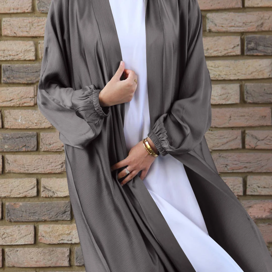 Prayer Clothes Women Satin Cardigan Robe