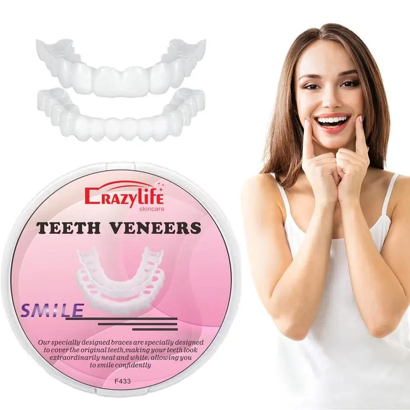 

Snap On Teeth Top And Bottom Snap On Teeth Veneers For Men And Women Cover Teeth Fake Tooth Instant Confidence Smile Temporary