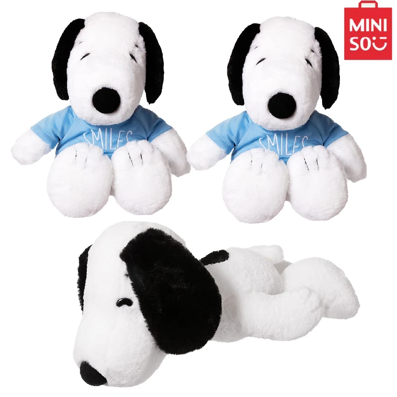 MINISO Snoopy muñeco de peluche sentado, Serie de fiesta de cumpleaños,  decoración de almohada, regalo de Navidad, juguetes para niños, periféricos  de animación - AliExpress