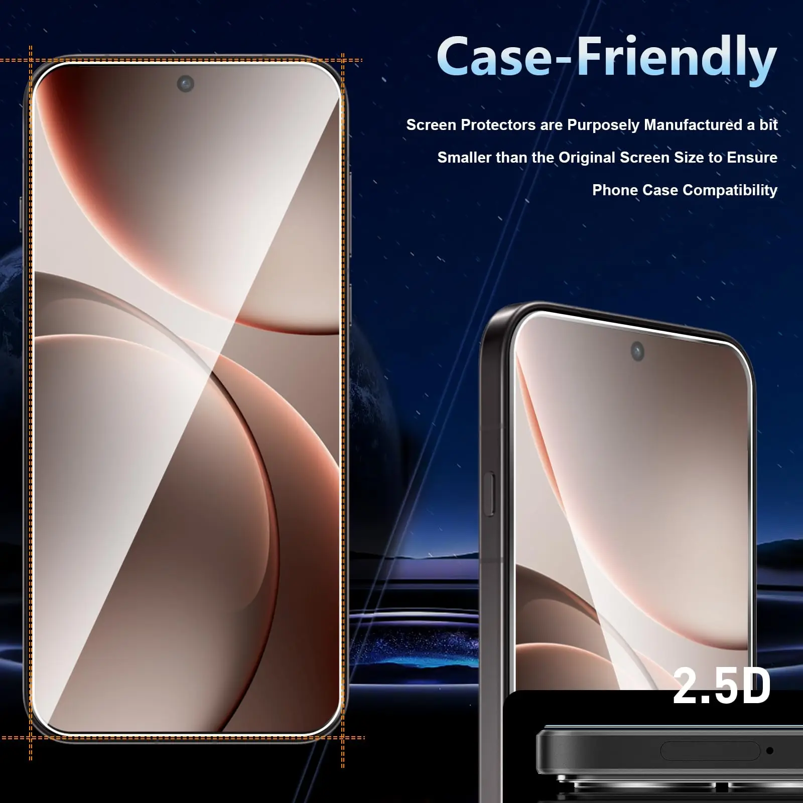 Premium Tempered Glass Screen Protector - 6.78 HD Transparent Clear Anti-Scratch, Case Friendly