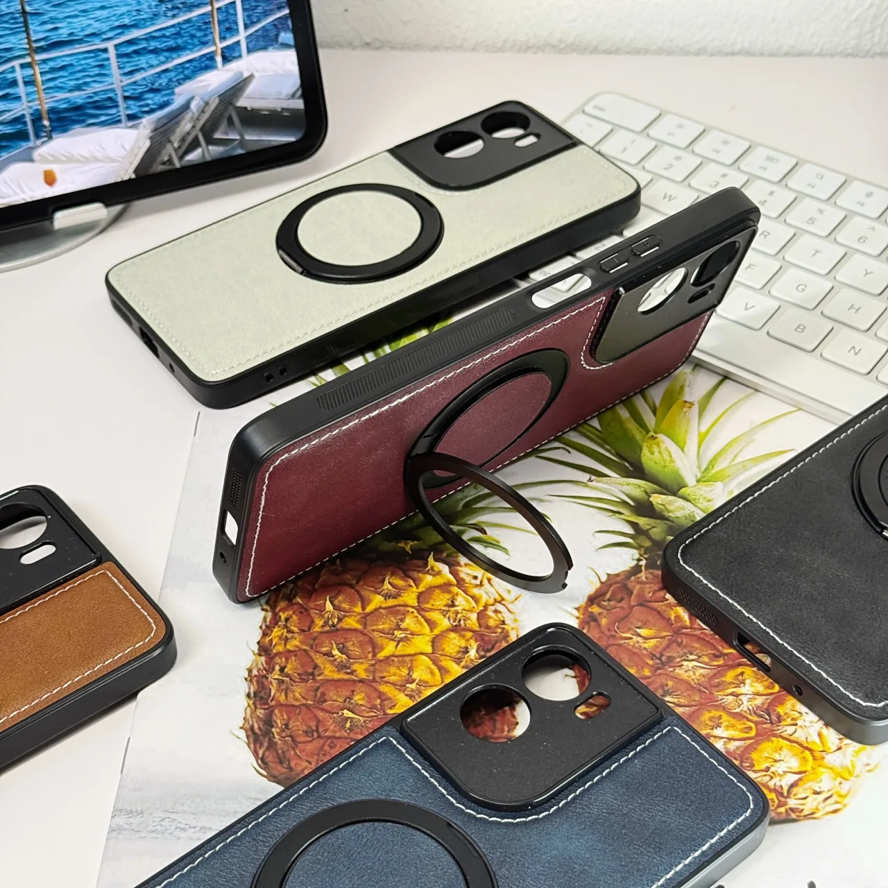 Magnetic Ring Holder Protective Case